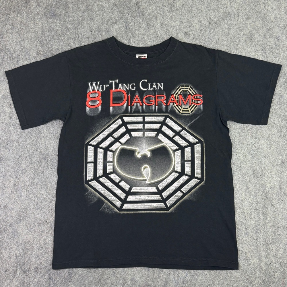 Wu-Tang Clan 8 Diagrams 2007 Tour T-Shirt Mens Medium Black Anvil Graphic Tee